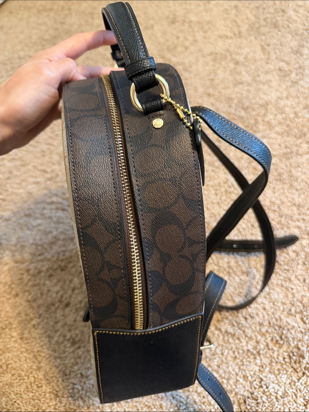Coach Signature Canvas Backpack - Picture 3 of 4